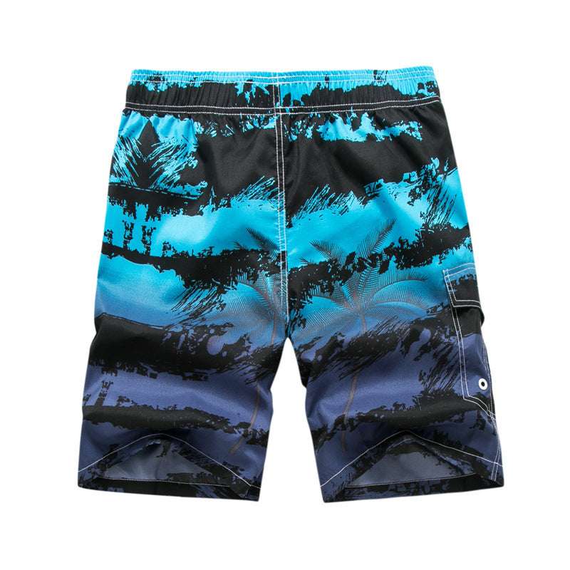Striped Print Seaside Plus Size Beach Shorts Men - globaltradeleader