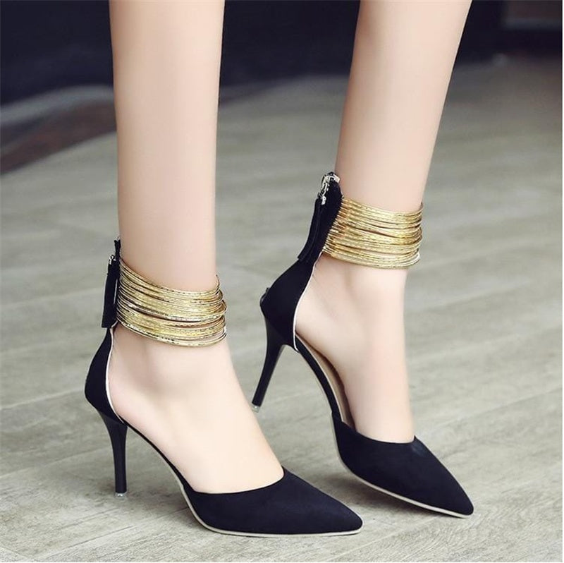 Pointed Toe Single Shoes Stiletto High Heel Sandals Women's Shoes - globaltradeleader