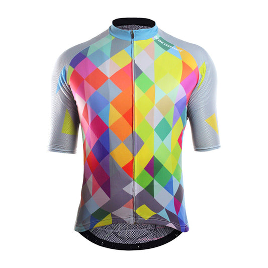 Athletics Series Color Striped Ribbed Cycling Jersey