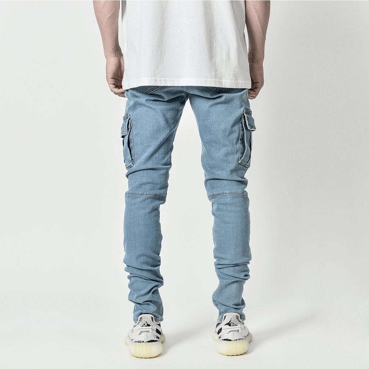 Fashionable And Simple Men's Multi-Pocket Tooling Jeans - globaltradeleader