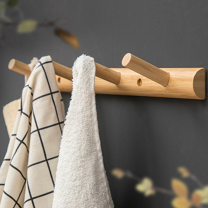 Perforation-free bamboo hook viscose hanger behind the door