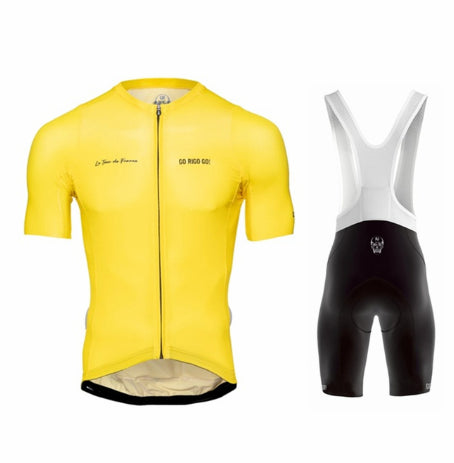 Men's Short-sleeved Cycling Jersey Suspenders Suit