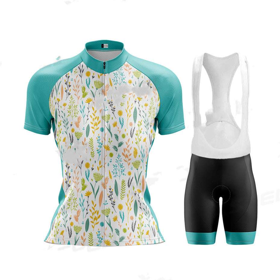 Fashion Ladies Cycling Jersey Women's Sweatshirt Suit Short Sleeve