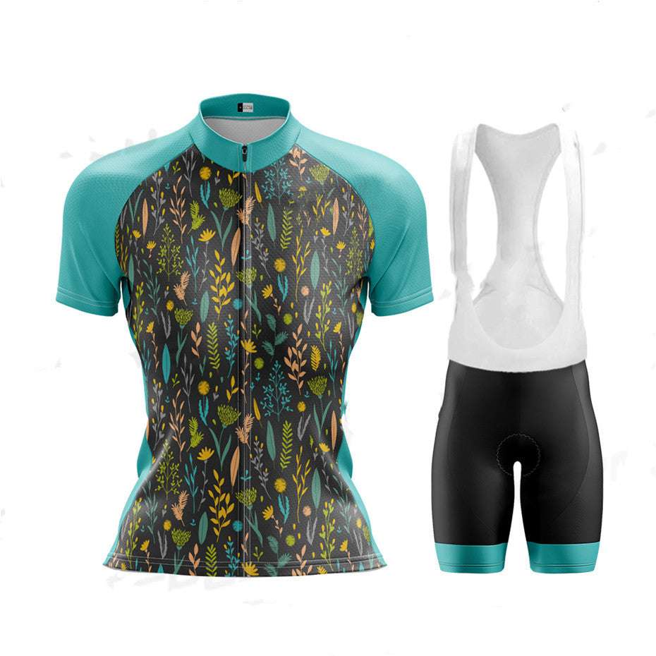 Fashion Ladies Cycling Jersey Women's Sweatshirt Suit Short Sleeve