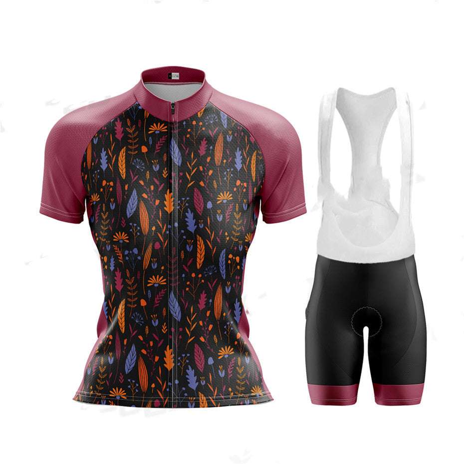 Fashion Ladies Cycling Jersey Women's Sweatshirt Suit Short Sleeve