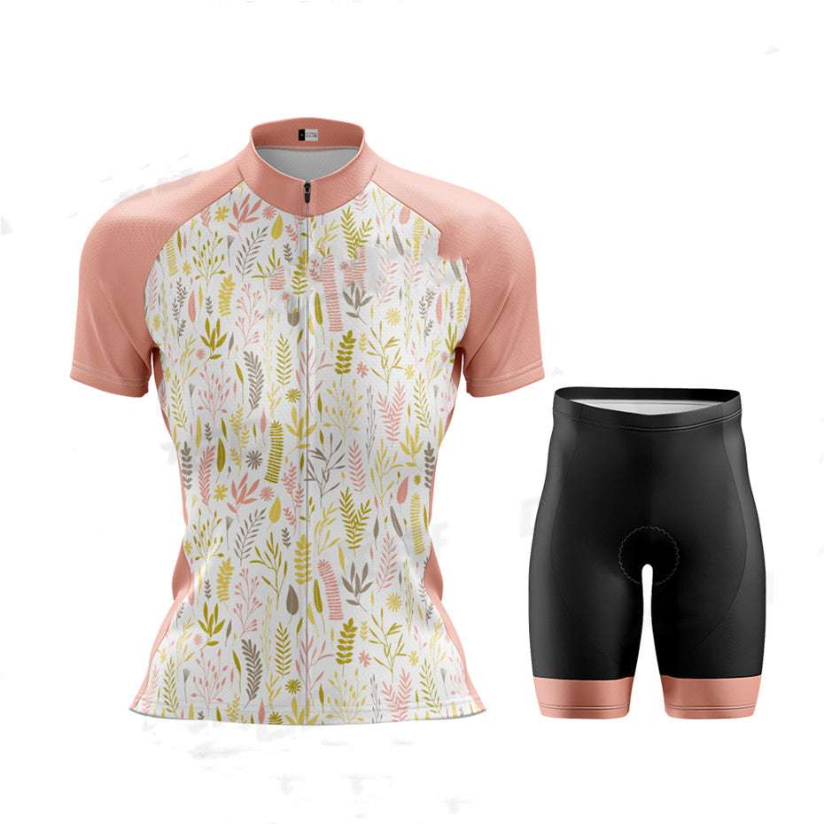 Fashion Ladies Cycling Jersey Women's Sweatshirt Suit Short Sleeve