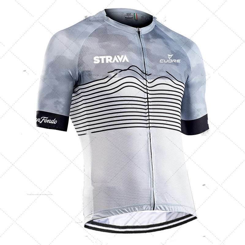 Cross-border Team Version Summer Cycling Jersey Men's Stretch High Neck Short-sleeved Shirt NW Outdoor Road Cycling Jersey