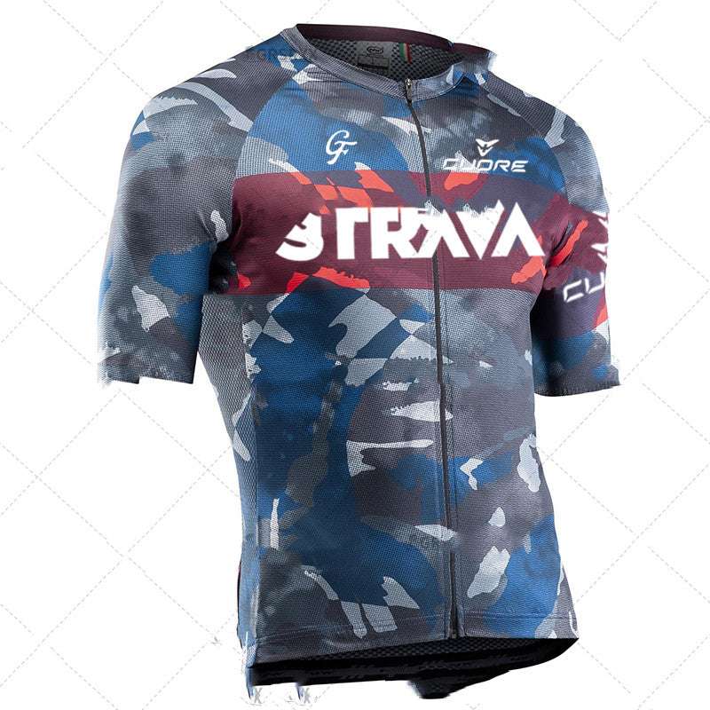 Cross-border Team Version Summer Cycling Jersey Men's Stretch High Neck Short-sleeved Shirt NW Outdoor Road Cycling Jersey