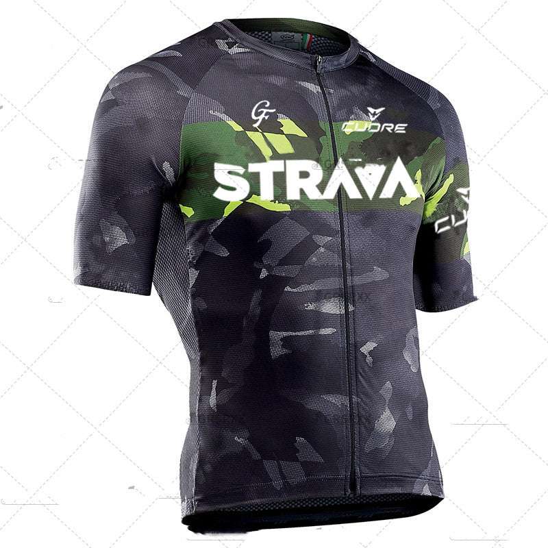 Cross-border Team Version Summer Cycling Jersey Men's Stretch High Neck Short-sleeved Shirt NW Outdoor Road Cycling Jersey