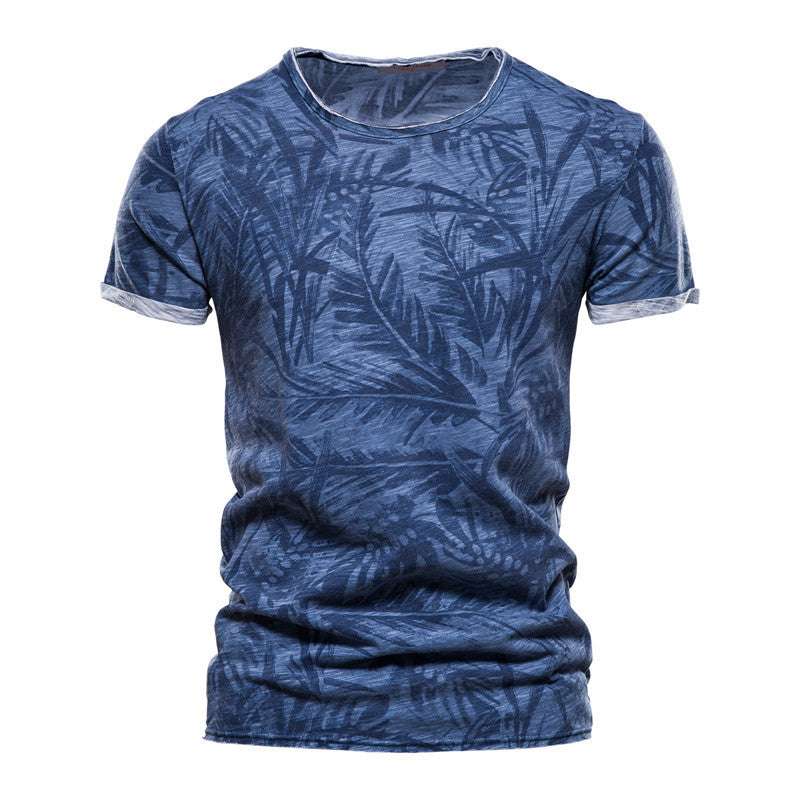 Coconut Print T-shirt Trend Round Neck Men's Bottoming Shirt - globaltradeleader