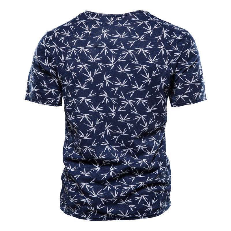 Coconut Print T-shirt Trend Round Neck Men's Bottoming Shirt - globaltradeleader