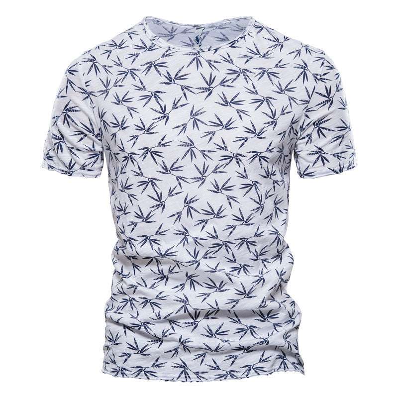 Coconut Print T-shirt Trend Round Neck Men's Bottoming Shirt - globaltradeleader