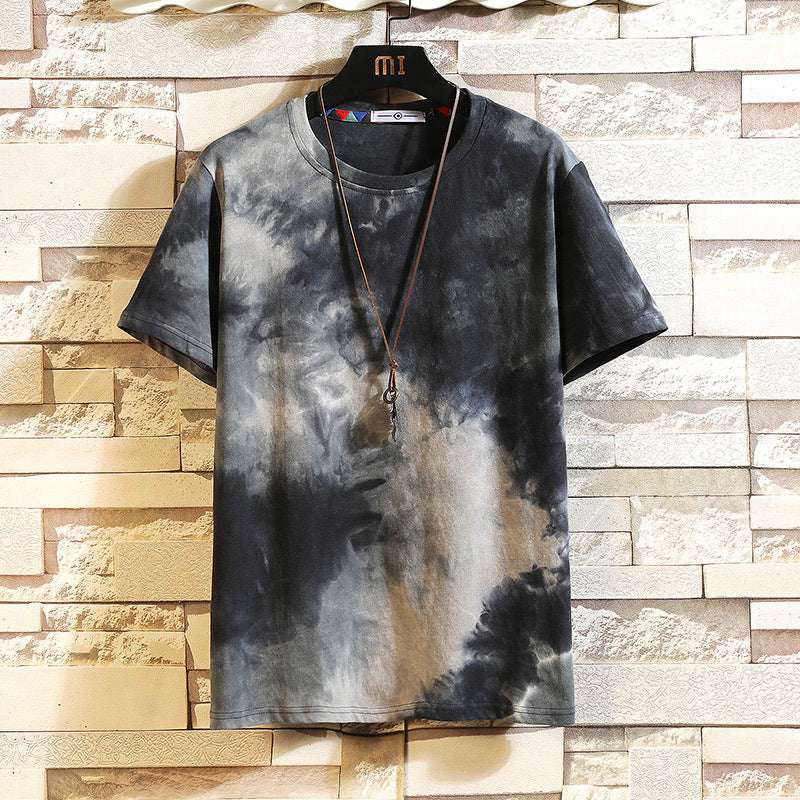 Fashion Men's Japanese Trend Brick Wall Hanging Shot Men's Short Sleeves - globaltradeleader