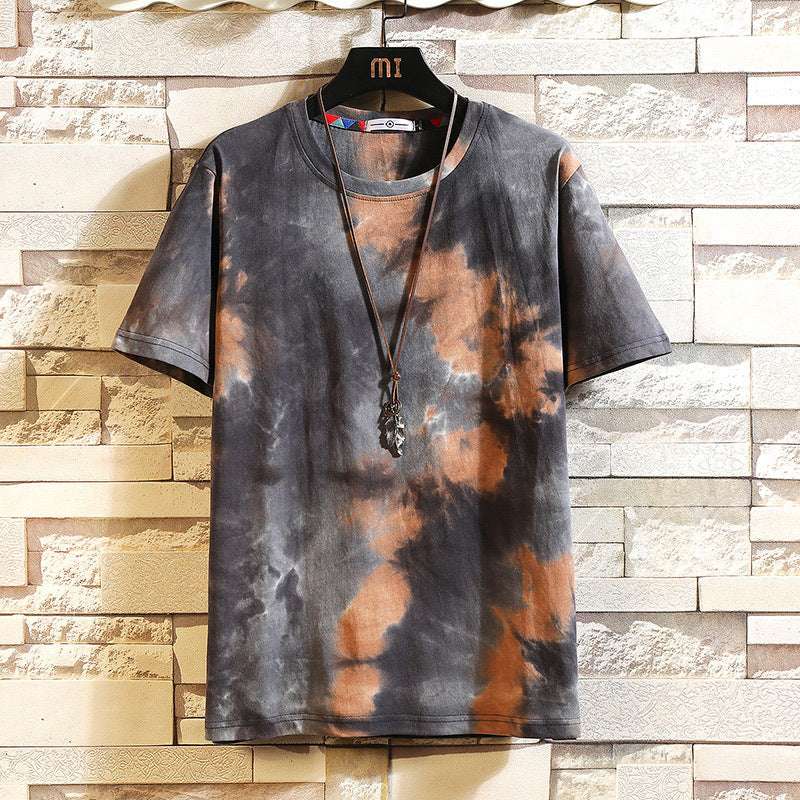 Fashion Men's Japanese Trend Brick Wall Hanging Shot Men's Short Sleeves - globaltradeleader