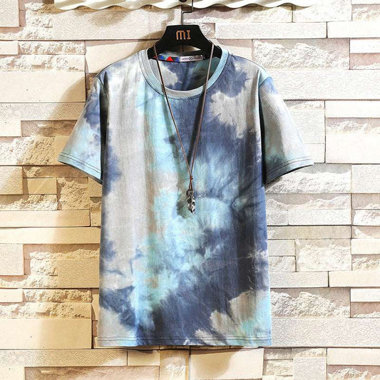 Fashion Men's Japanese Trend Brick Wall Hanging Shot Men's Short Sleeves - globaltradeleader