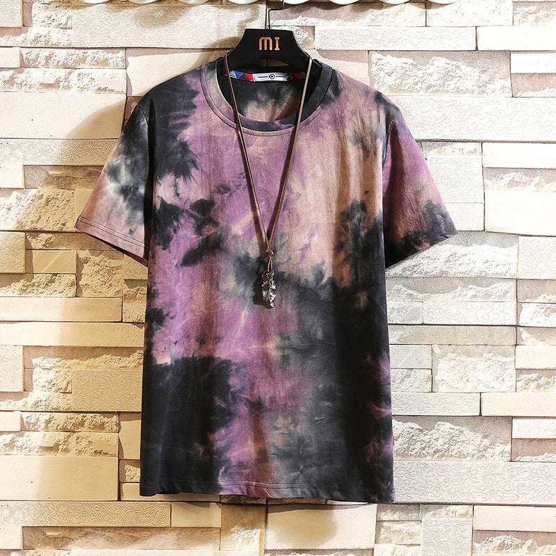 Fashion Men's Japanese Trend Brick Wall Hanging Shot Men's Short Sleeves - globaltradeleader