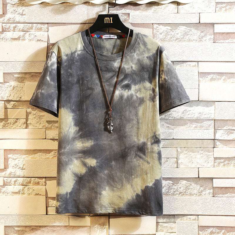 Fashion Men's Japanese Trend Brick Wall Hanging Shot Men's Short Sleeves - globaltradeleader