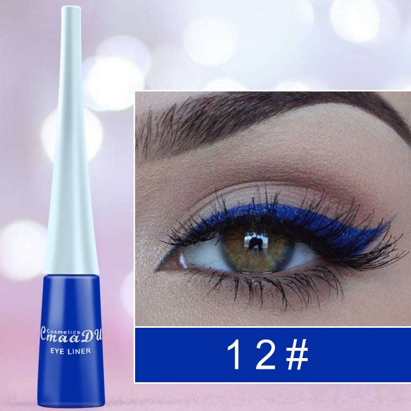 17 Color Liquid Eyeliner Matte Quick-Drying Color Eyeliner Lasting Non-Blooming Matte Glitter Eyeliner