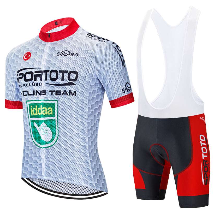 Short-Sleeved Bib Cycling Jersey Suit