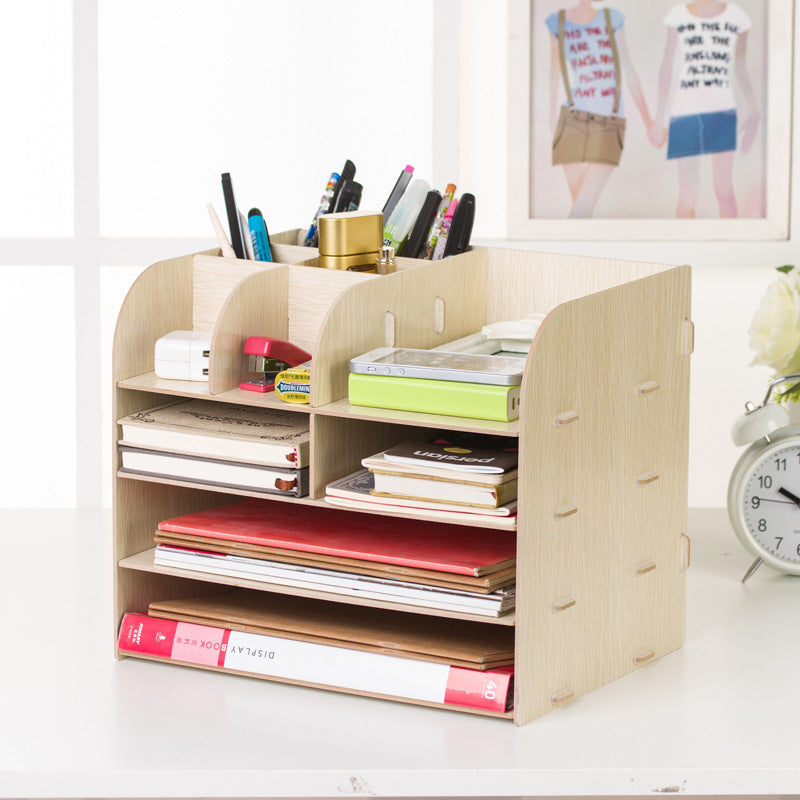 Office Desk Wooden Storage Box - globaltradeleader