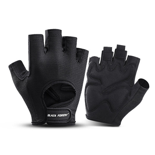 Sports Fitness Cycling Non-slip Shock Absorption Wear-resistant Bicycle Half-finger Gloves