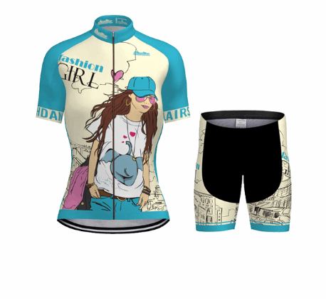 Summer SKY Short-sleeved Bib Cycling Jersey
