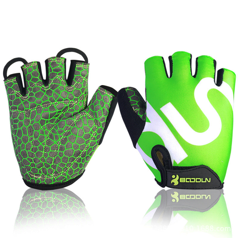 Breathable Non-slip Silicone Sports Short-finger Outdoor Half-finger Cycling Gloves