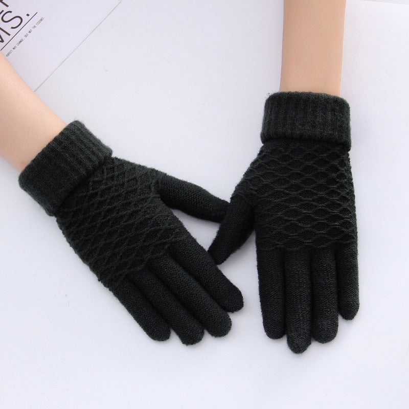 Female winter gloves touch screen five fingers - globaltradeleader