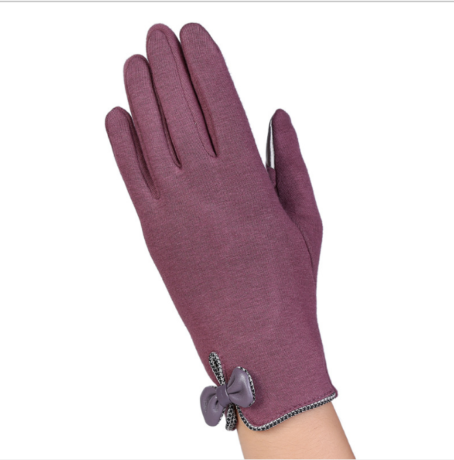 Touch screen ladies winter gloves outdoor sports cycling driving warm gloves not falling velvet gloves