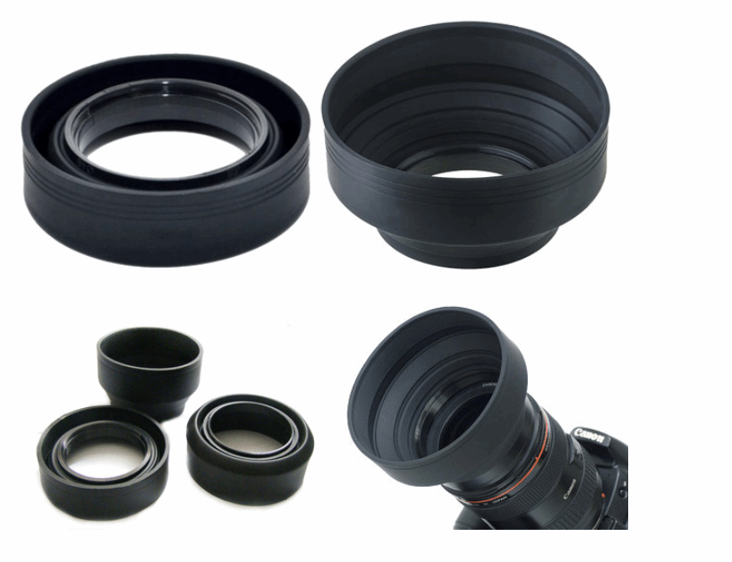 Three-purpose rubber hood