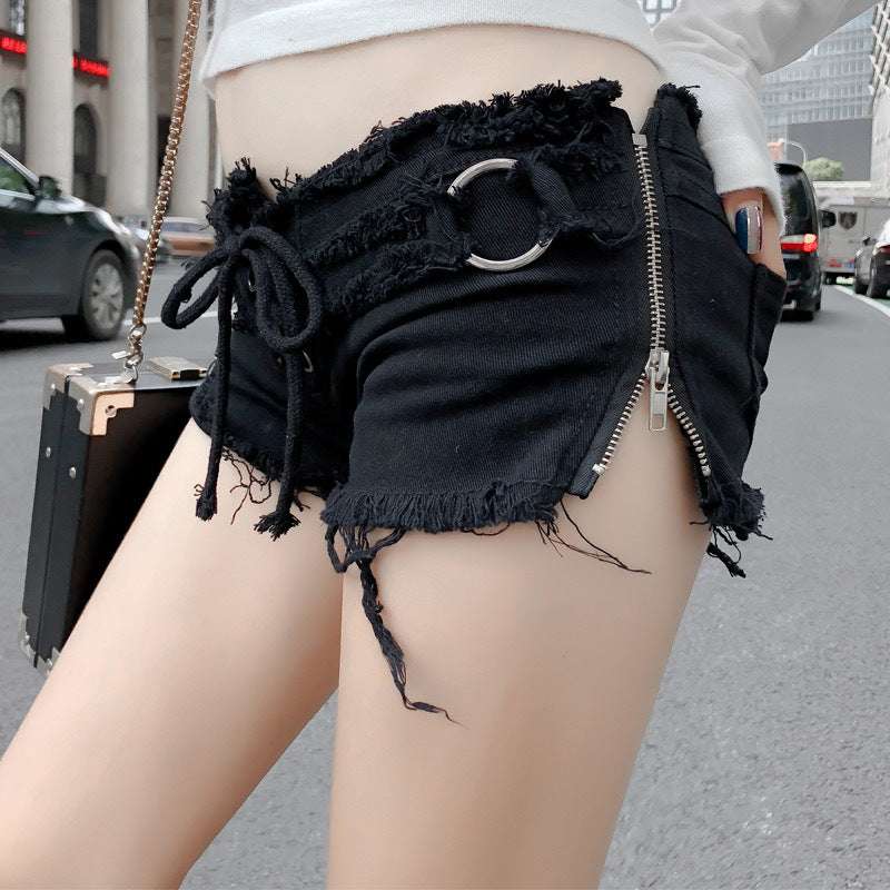 New Sexy Low Waist Hole Women's Denim Shorts - globaltradeleader