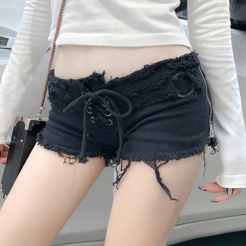 New Sexy Low Waist Hole Women's Denim Shorts - globaltradeleader