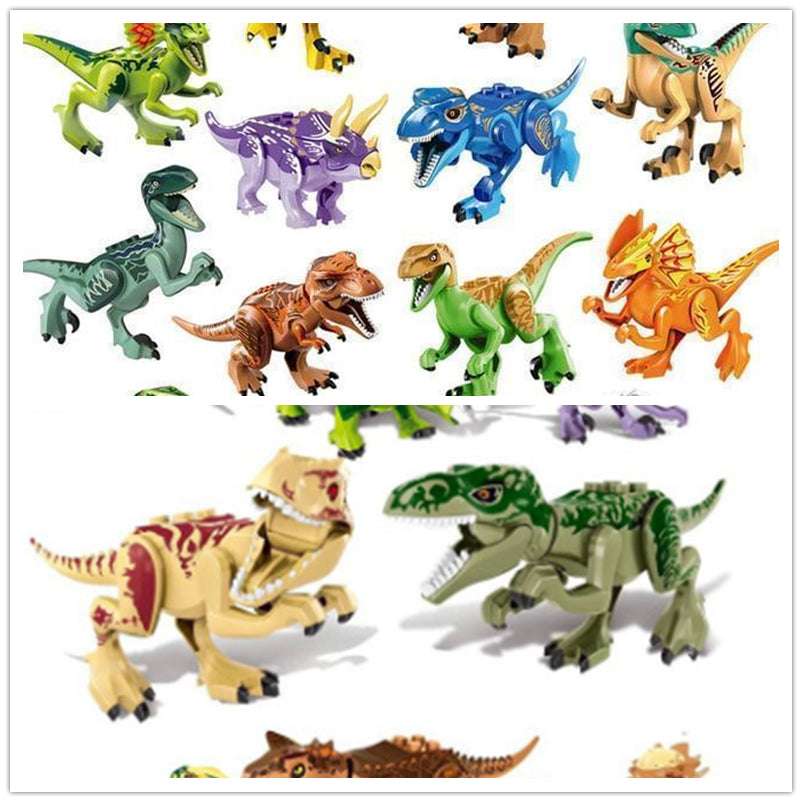Jurassic Colorful Dinosaur Building Blocks Children's Puzzle Assembling And Inserting Boy Toys