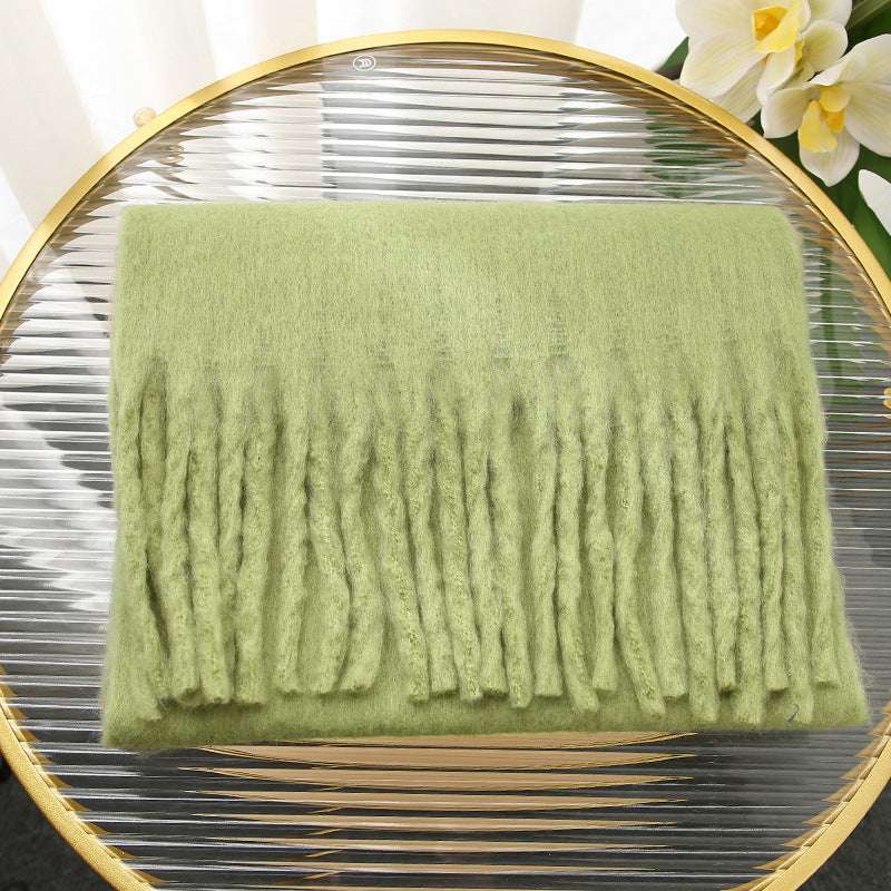 Soft And Warm Tassel Rectangular Scarf Shawl