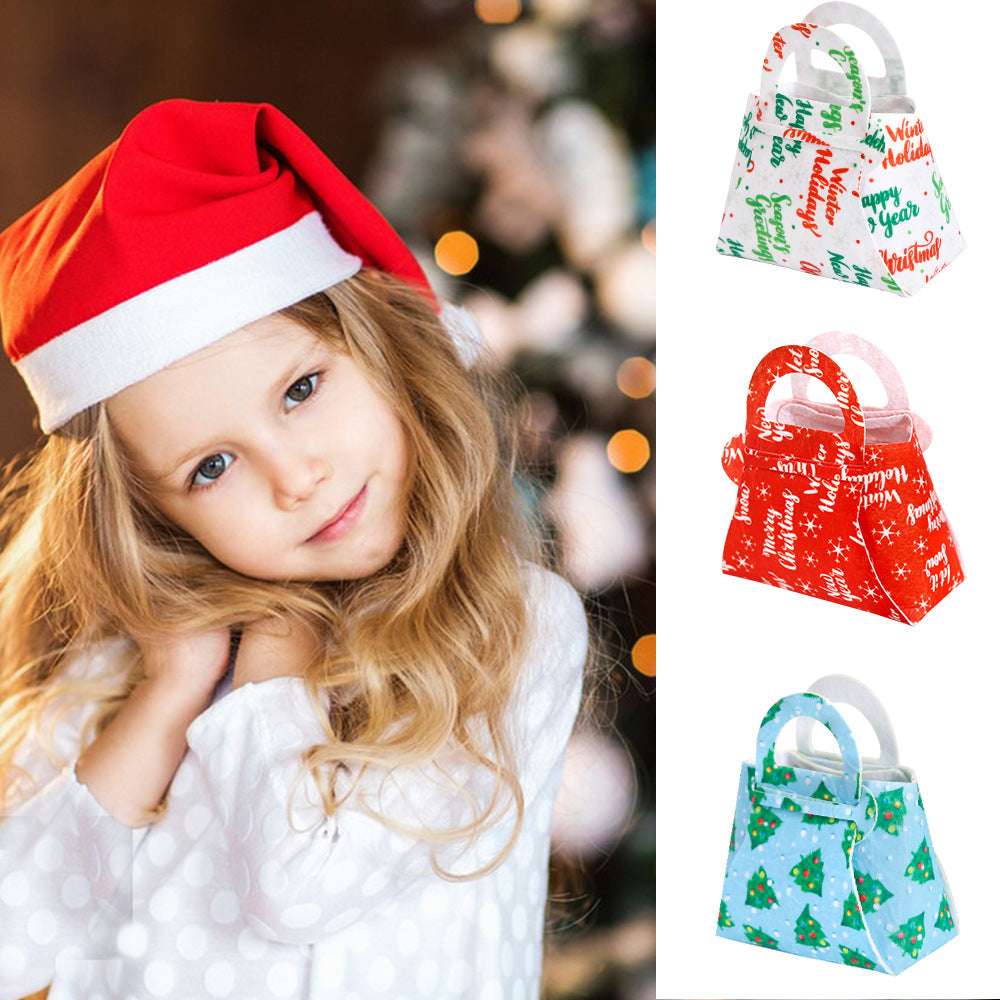 Christmas Felt Cloth Tote Bag Holiday Atmosphere Props