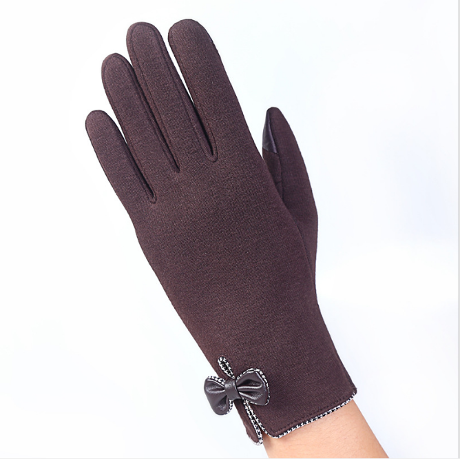 Touch screen ladies winter gloves outdoor sports cycling driving warm gloves not falling velvet gloves