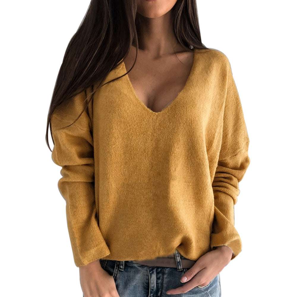 Ladies Color Block Sweater Top - globaltradeleader