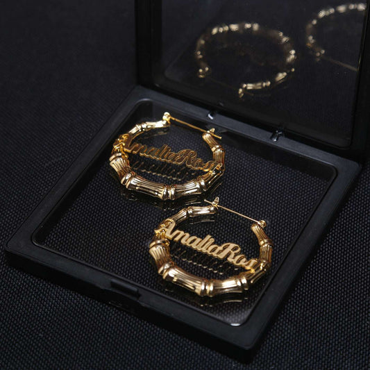 Customized name letter earrings