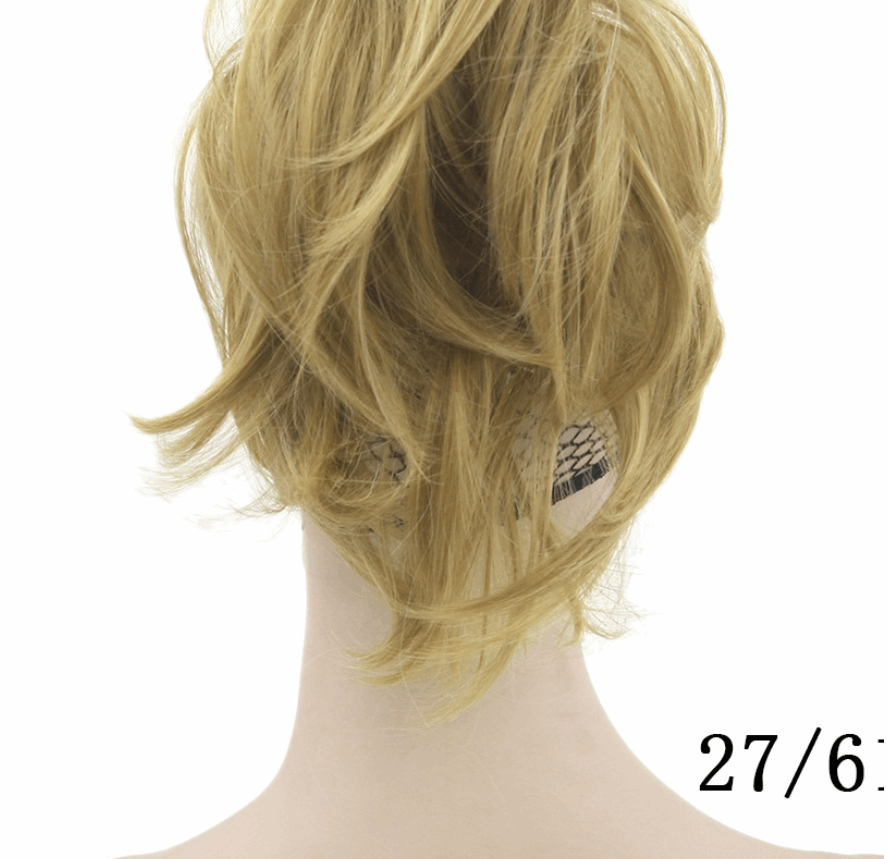Grip ponytail short hair female curly hair wig flexible hair ponytail