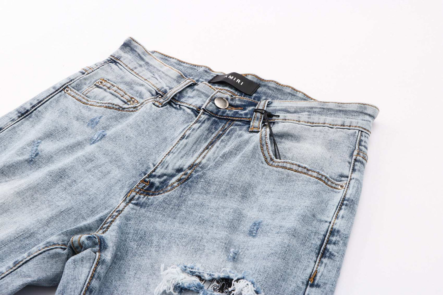 Trendy Washed White Scum Men's Jeans