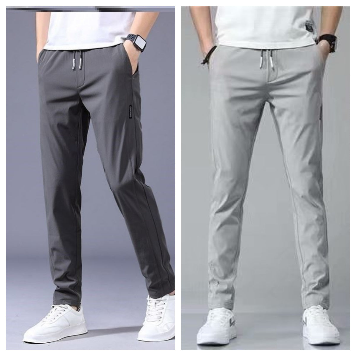 Drawstring Trousers Thin Casual Pants Korean Version Loose Straight Sweatpants Mens Clothing - globaltradeleader