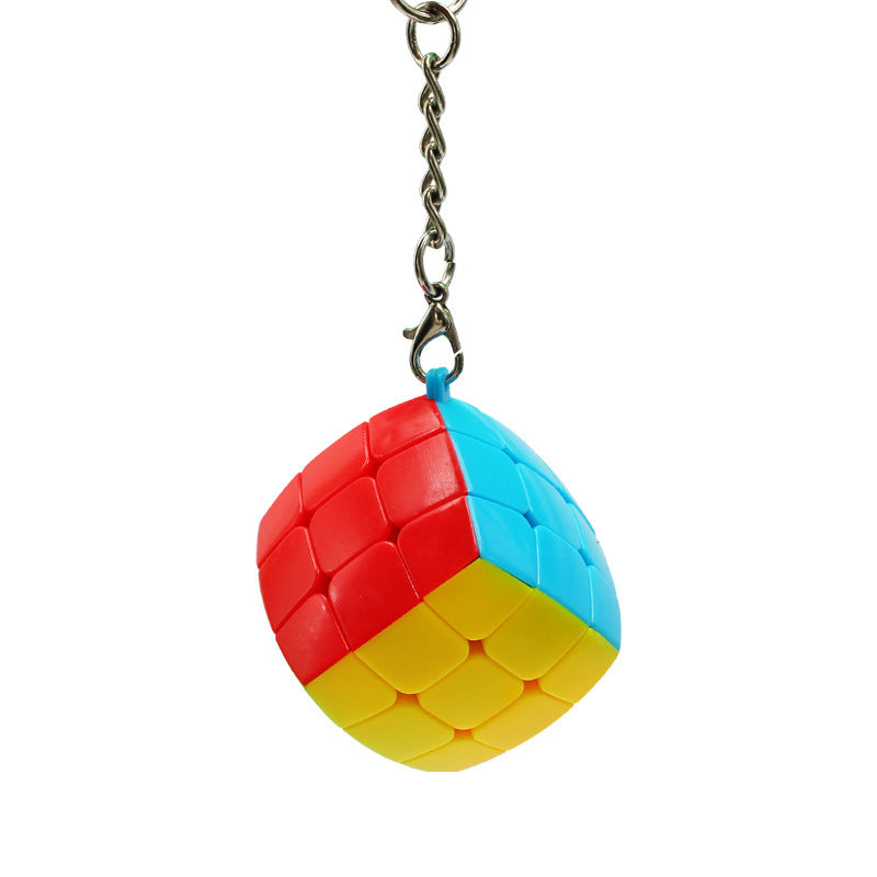 Rubik's Cube Keychain Small Steamed Bun Maple Leaf Pyramid - globaltradeleader