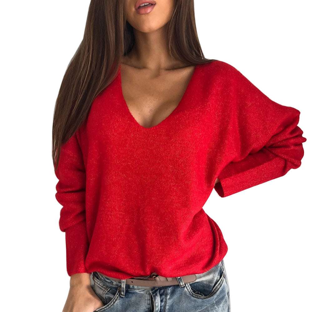 Ladies Color Block Sweater Top - globaltradeleader