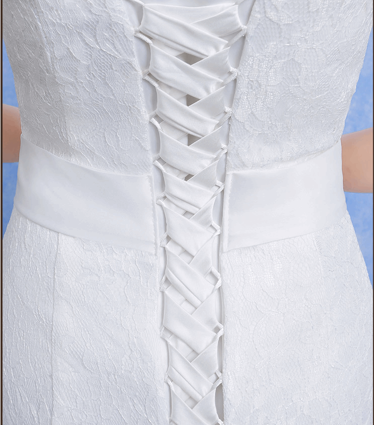 Wholesale 2021 new bride wedding fashion lace fishtail skirt Slim Skinny tail wedding dress D92