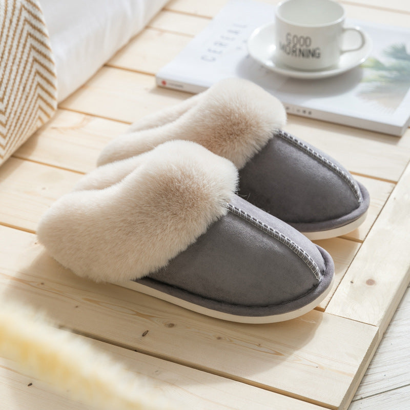 Household Plush Slippers Women Cotton Shoes For Autumn And Winter - globaltradeleader