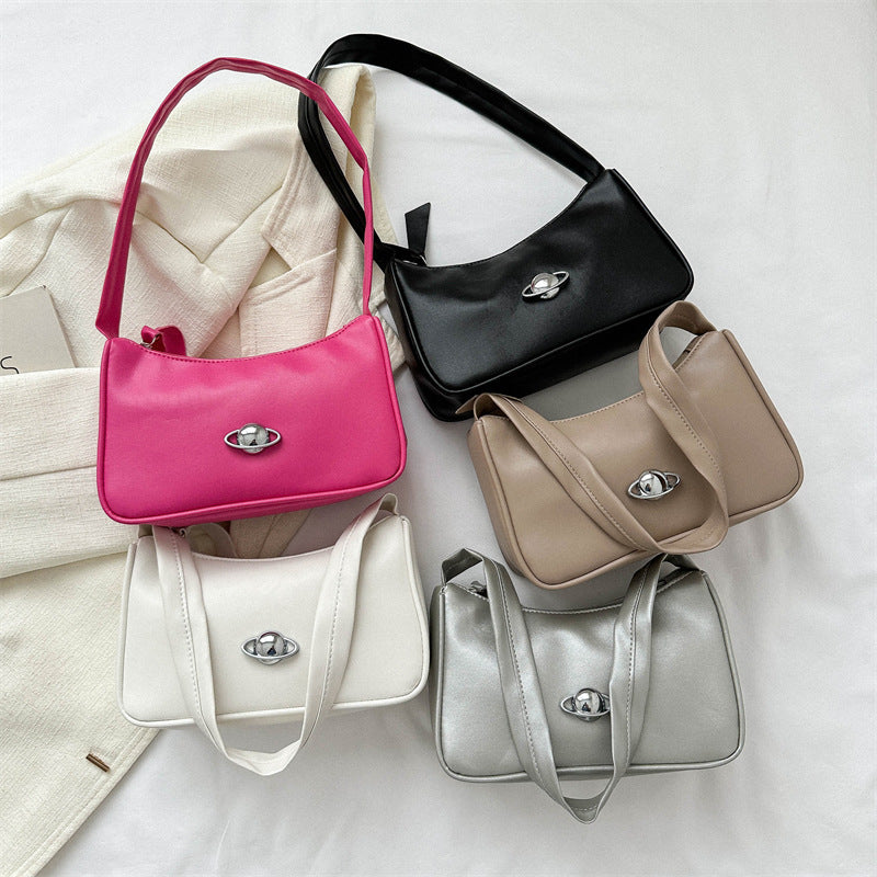 Simple Temperament Pure Color Gentle Shoulder Bag - globaltradeleader