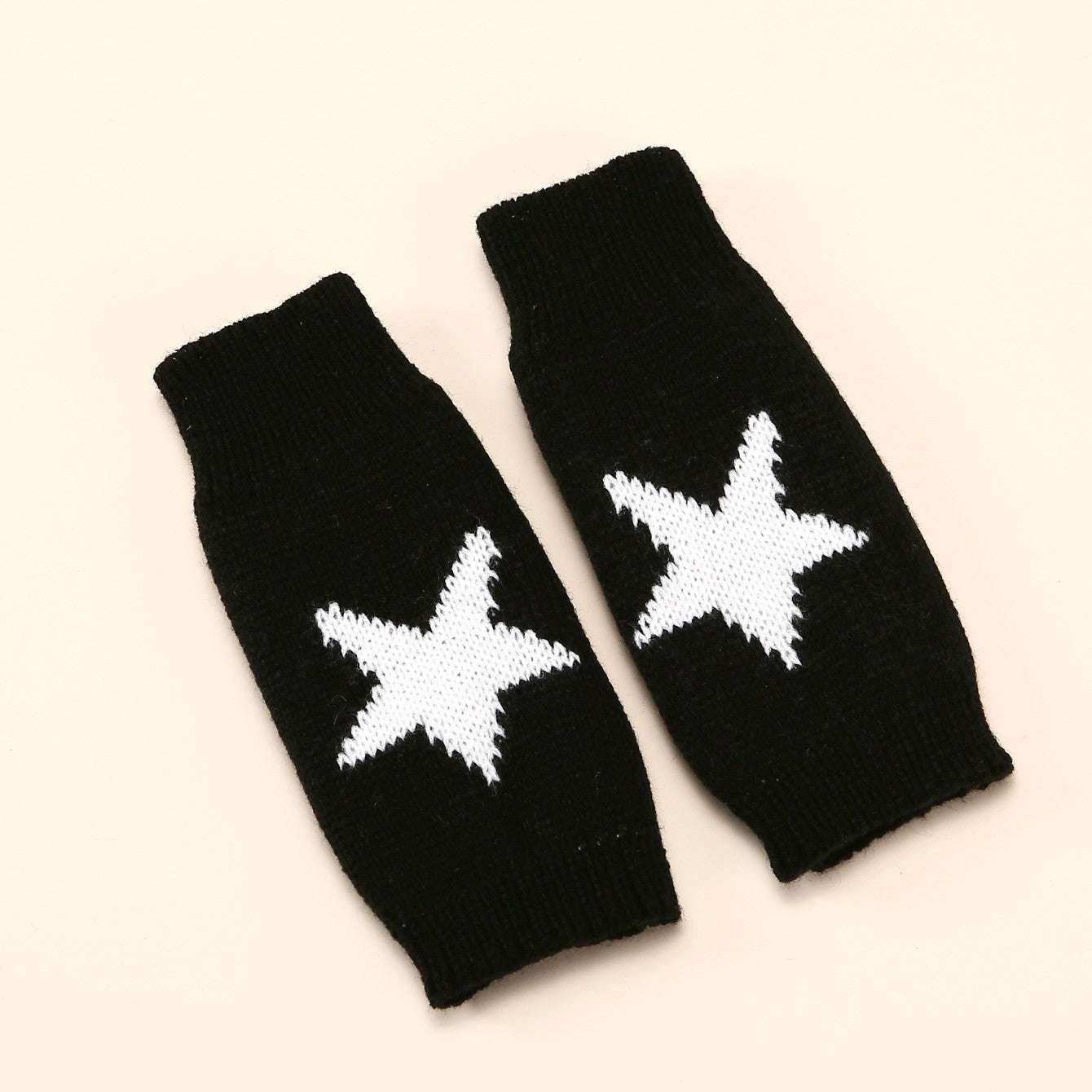 Autumn And Winter Acrylic Wool Five-pointed Star Gloves Warm Oversleeve - globaltradeleader