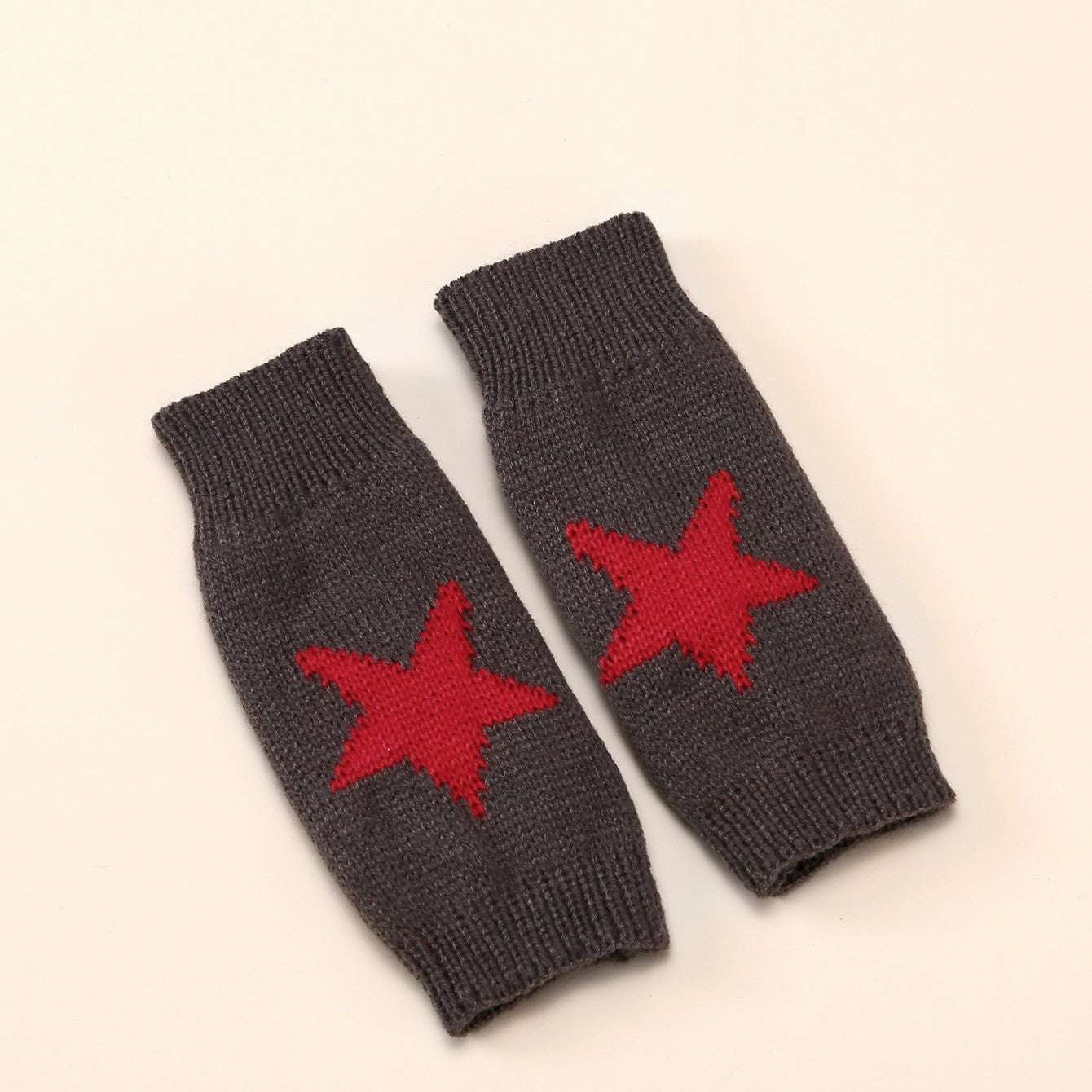 Autumn And Winter Acrylic Wool Five-pointed Star Gloves Warm Oversleeve - globaltradeleader