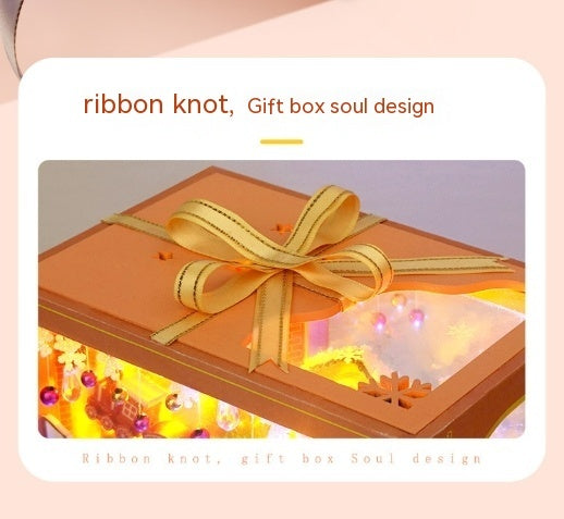 Diy Cottage Christmas Fantasy Hand-assembled 3D Book Stand Wooden Assembled Model Birthday Gift - globaltradeleader