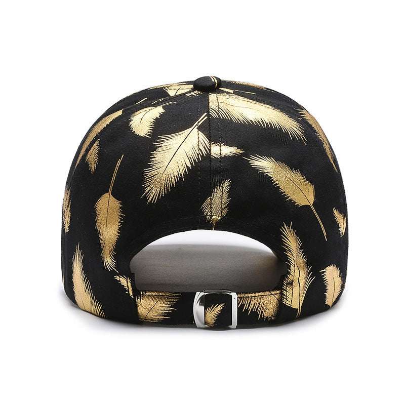 Bronzing Feather Peaked Cap Men's Outdoor Sports Sun-proof Hat Baseball Cap - globaltradeleader
